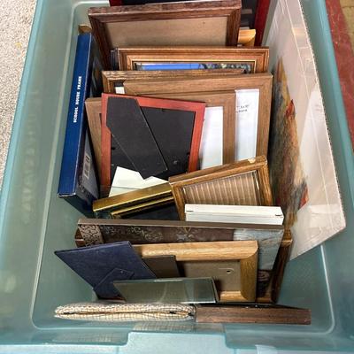 Bin of frames with cover