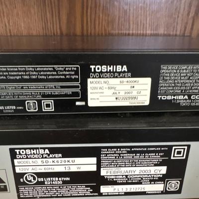 Two Toshiba DVD players