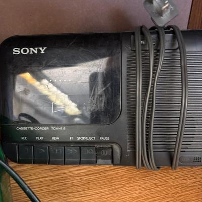 Two VHS rewinders & cassette player