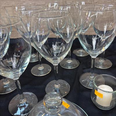 11 red wine glasses, cheese holder & candles for ambiance!!!