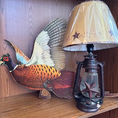 Lamp & pheasant cut-out