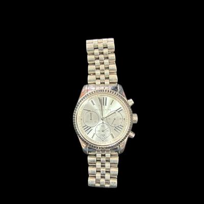 Sale Photo Thumbnail #631: Michael Kors Lexington Silver Dial Silver Steel Strap  MK5556  UNTESTED