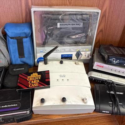 Group of electronics & camera cases