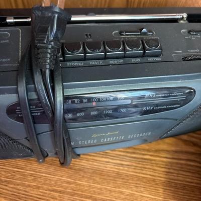 Boom box and alarm clock with CD play