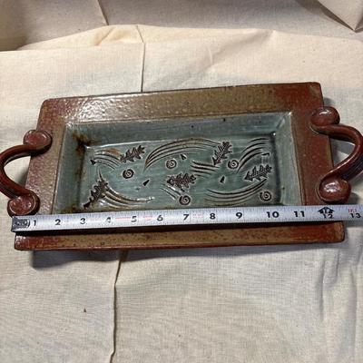 Artist signed pottery tray!