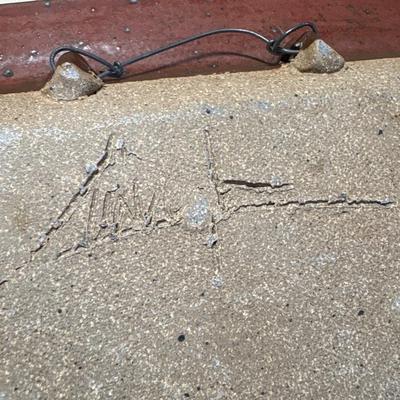 Artist signed pottery tray!