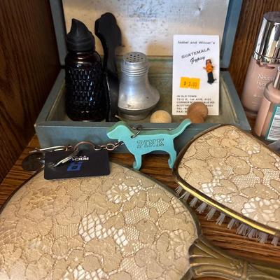 Bathroom group with brush & mirror