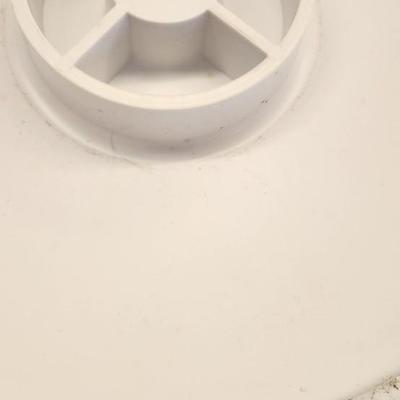 Sale Photo Thumbnail #55: You are bidding on one stool! There are 5 available. Arthur Umanoff designed with new orange upholstery. These are adjustable to 4 heights between 23" and 29"from floor to seat. This listing is the stool marked #5