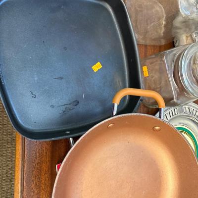 Jar with shells, cookware & more