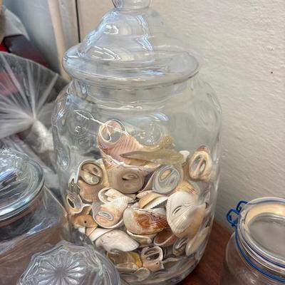 Jar with shells, cookware & more