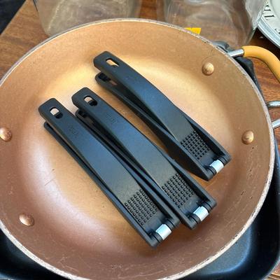 Jar with shells, cookware & more