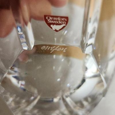 Sale Photo Thumbnail #97: Gorgeous old Kosta Boda Etched Vase...weighs over 4 lbs!!! And a sweet little sparkly orrefors bowl