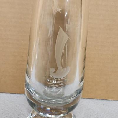 Sale Photo Thumbnail #90: Gorgeous old Kosta Boda Etched Vase...weighs over 4 lbs!!! And a sweet little sparkly orrefors bowl