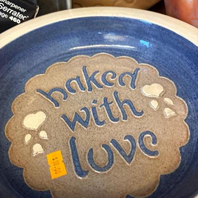 Crystal trays, bakeware, knife sharpener