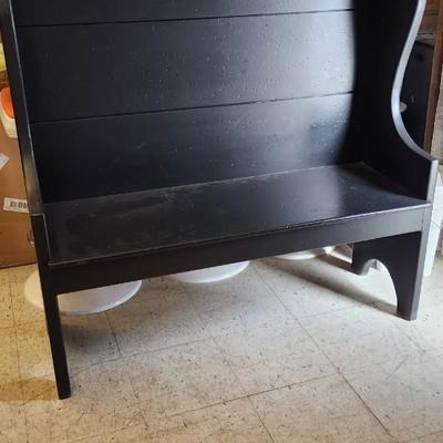 Sale Photo Thumbnail #107: Purchased at Scheels, very nice high Backed Black Bench.