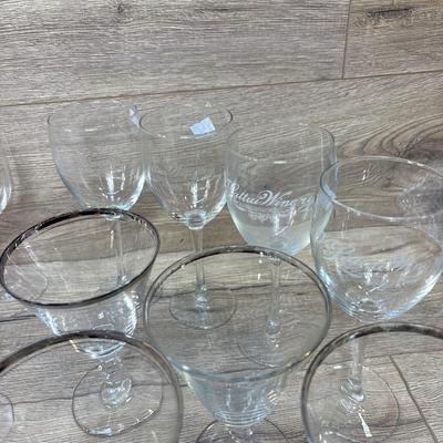 Huge wine glasses lot