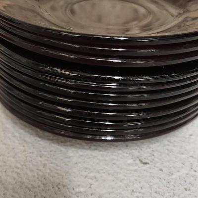 Sale Photo Thumbnail #186: 11 Ruby Red teacups and Saucers. Not all the same