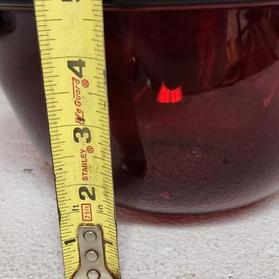 Sale Photo Thumbnail #228: A.mess of Royal Ruby Red Glass bowls...one plastic. That mixing bowl is a stunner!!!