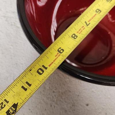 Sale Photo Thumbnail #227: A.mess of Royal Ruby Red Glass bowls...one plastic. That mixing bowl is a stunner!!!