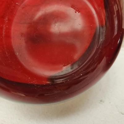 Sale Photo Thumbnail #226: A.mess of Royal Ruby Red Glass bowls...one plastic. That mixing bowl is a stunner!!!