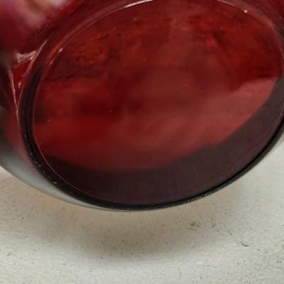 Sale Photo Thumbnail #219: A.mess of Royal Ruby Red Glass bowls...one plastic. That mixing bowl is a stunner!!!