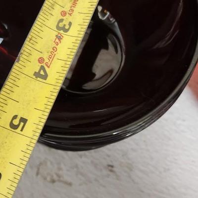 Sale Photo Thumbnail #216: A.mess of Royal Ruby Red Glass bowls...one plastic. That mixing bowl is a stunner!!!
