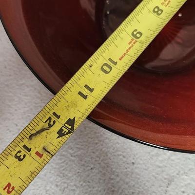 Sale Photo Thumbnail #222: A.mess of Royal Ruby Red Glass bowls...one plastic. That mixing bowl is a stunner!!!