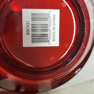 Sale Photo Thumbnail #211: A.mess of Royal Ruby Red Glass bowls...one plastic. That mixing bowl is a stunner!!!