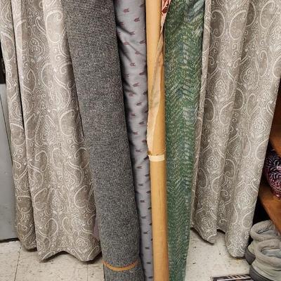 Sale Photo Thumbnail #229: 4 bolts of upholstery fabric.
