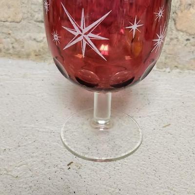 Sale Photo Thumbnail #285: Awesome vintage pieces of cranberry flash and a gorgeous yellow cased blown trinket.