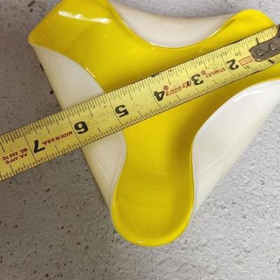 Sale Photo Thumbnail #292: Awesome vintage pieces of cranberry flash and a gorgeous yellow cased blown trinket.