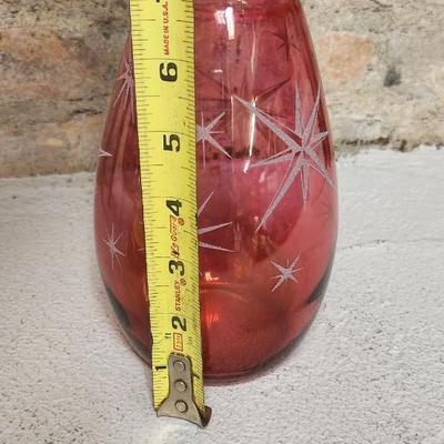 Sale Photo Thumbnail #290: Awesome vintage pieces of cranberry flash and a gorgeous yellow cased blown trinket.