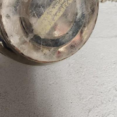 Sale Photo Thumbnail #312: Gorgeous blue chiseled Blessings vase, a very old silver teapot and a sweet blown bride and groom