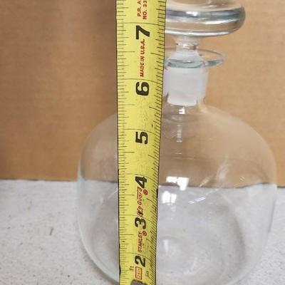 Sale Photo Thumbnail #359: Gorgeous blown Swedish Decanter and an old early American pressed glass pitcher.