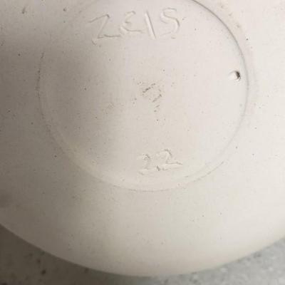 Sale Photo Thumbnail #413: Great carved covered Lazy Susan from the Philippines. A cork trivet and a really beautiful studio pottery piece