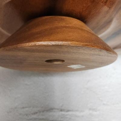 Sale Photo Thumbnail #419: Great carved covered Lazy Susan from the Philippines. A cork trivet and a really beautiful studio pottery piece