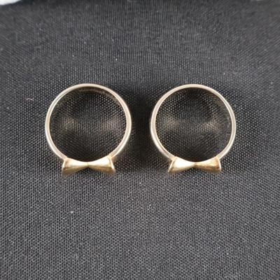 14Kt Gold Rings (Pair) - 14.4 grams