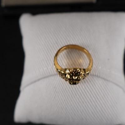18Kt Gold Plated Ring (Lions Head)