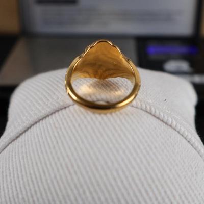 18Kt Gold Plated Ring (Lions Head)