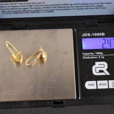 14Kt Gold Earrings - 2.4 grams