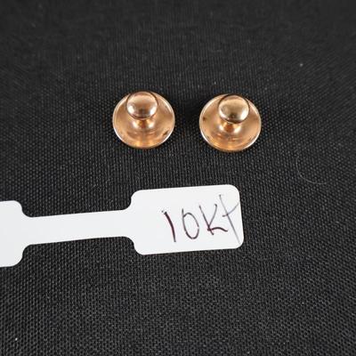 10Kt Gold Krementz Buttons - 1.7 grams