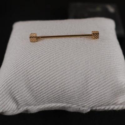 14Kt Gold Earrings & Tie Pin Lot - 2.3 grams