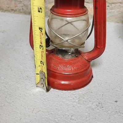 Sale Photo Thumbnail #439: Awesome old eagle gas can, lard bucket and a cute little red lantern