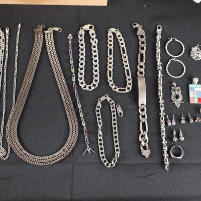 Sterling Silver Jewlery Lot - 246.8 grams