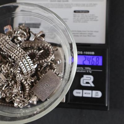 Sterling Silver Jewlery Lot - 246.8 grams