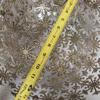 Sale Photo Thumbnail #489: Big metal snowflake bowl, Orrefors Holly votive, painted wine glass, vintage ornaments and more