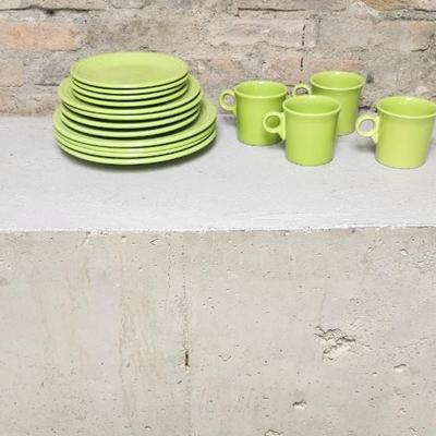 Sale Photo Thumbnail #528: 4 each dinner plate, lunch plate, salad plate and java mugs