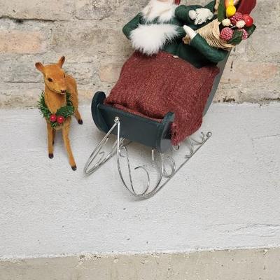 Sale Photo Thumbnail #569: Byer caroler sleigh and reindeer....yes they were sold as a set :/