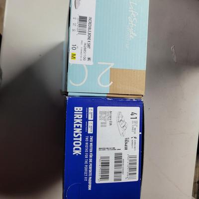 Sale Photo Thumbnail #814: I think neither pair have been worn based on the bottom but the sensible shoes do have something on them, ot looks like drops of ketchup, did wipe off when attempted but I did not clean them