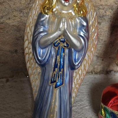 Sale Photo Thumbnail #601: Three large blown glass Ornaments.